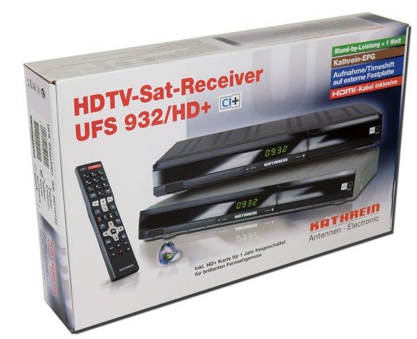 Kathrein UFS 932 HD+ Receiver schwarz